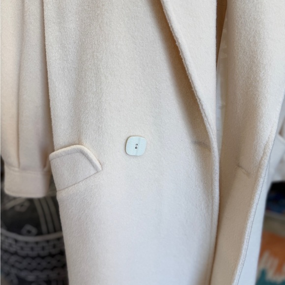Vintage Wool Cream Long Coat - Picture 3 of 10